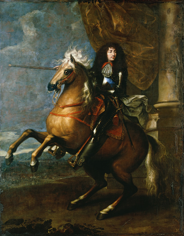 Reiterbildnis König Ludwigs XIV. von Frankreich (Portrait équestre de Louis XIV). à Charles Le Brun
