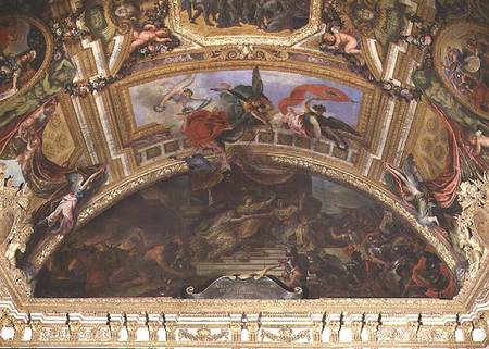 The Alliance of Germany and Spain with Holland, 1672, Ceiling Painting from the Galerie des Glaces à Charles Le Brun