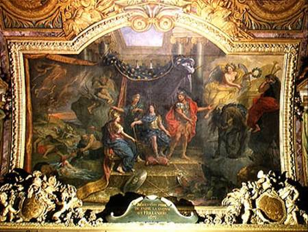 The Decision to Make War on the Dutch in 1671, Ceiling Painting from the Galerie des Glaces à Charles Le Brun