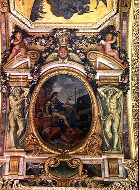 Re-establishment of Navigation Rights in 1663, Ceiling Painting from the Galerie des Glaces à Charles Le Brun