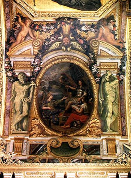 Financial Order Regained in 1662, Ceiling Painting from the Galerie des Glaces à Charles Le Brun
