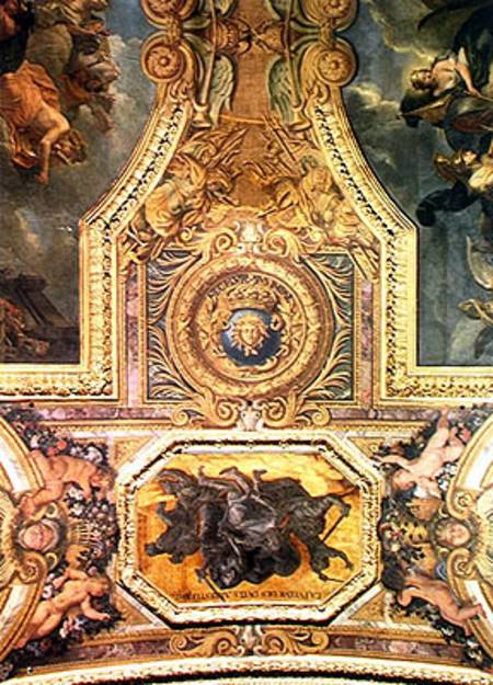 The Ending of the Mania for Duels in 1662, Ceiling Painting from the Galerie des Glaces à Charles Le Brun