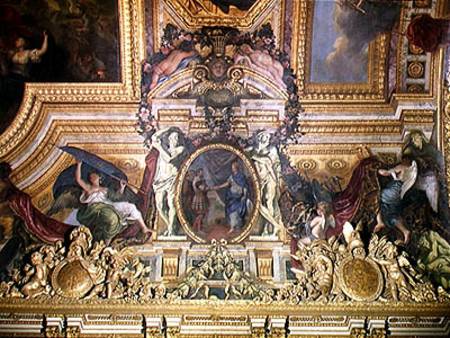 The Renewal of the Alliance with the Swiss in 1663, ceiling painting from the Galerie des Glaces à Charles Le Brun