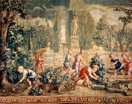Boys as gardeners / Tapestry C18