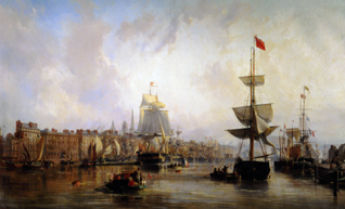 Hafen von Rouen à Charles Louis Mozin