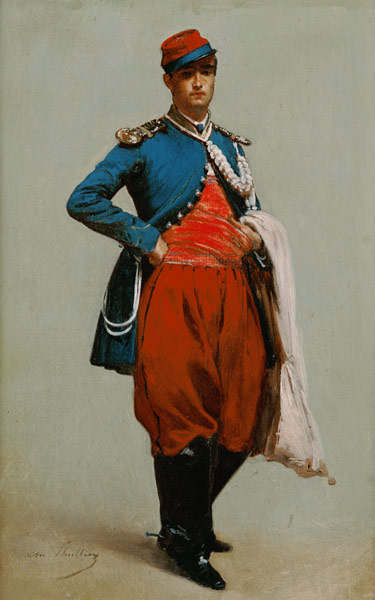 Portrait of Claude Monet (1840-1926) in Uniform à Charles Marie Lhuillier