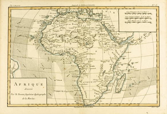 Africa, from 'Atlas de Toutes les Parties Connues du Globe Terrestre' by Guillaume Raynal (1713-96) à Charles Marie Rigobert Bonne