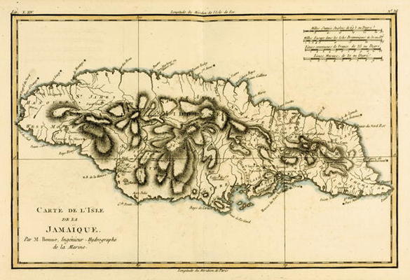 The Island of Jamaica, from 'Atlas de Toutes les Parties Connues du Globe Terrestre' by Guillaume Ra à Charles Marie Rigobert Bonne
