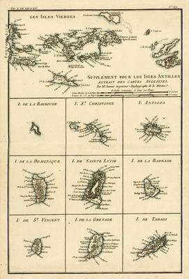 The Virgin Islands, from 'Atlas de Toutes les Parties Connues du Globe Terrestre' by Guillaume Rayna à Charles Marie Rigobert Bonne