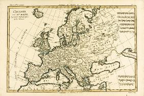 Europe, from 'Atlas de Toutes les Parties Connues du Globe Terrestre' by Guillaume Raynal (1713-96)