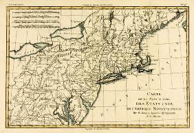 North-East Coast of America, from 'Atlas de Toutes les Parties Connues du Globe Terrestre' by Guilla