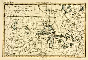 Western Canada, including the Five Great Lakes, from 'Atlas de Toutes les Parties Connues du Globe T