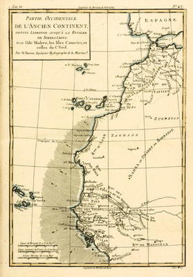 West Coast of Africa, from Lisbon to Sierra Leone, from 'Atlas de Toutes les Parties Connues du Glob à Charles Marie Rigobert Bonne