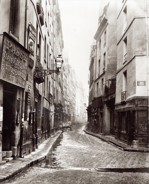Rue Aumaire, from the Rue Volta, Paris, 1858-78 (b/w photo)  à Charles Marville