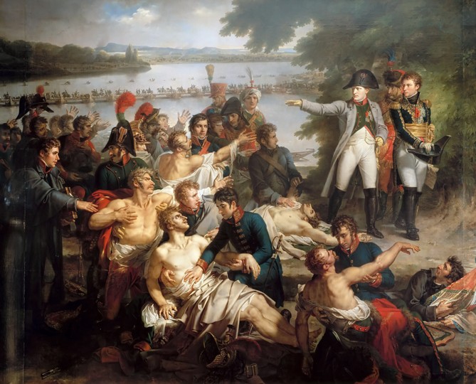 The Return of Napoleon to the Island of Lobau after the Battle of Essling, May 23, 1809 à Charles Meynier