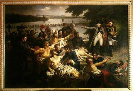 Return of Napoleon (1769-1821) to the Island of Lobau after the Battle of Essling, 23rd May 1809 à Charles Meynier
