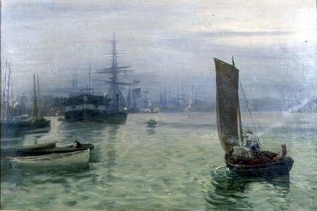 The Last Boat in à Charles Napier Hemy