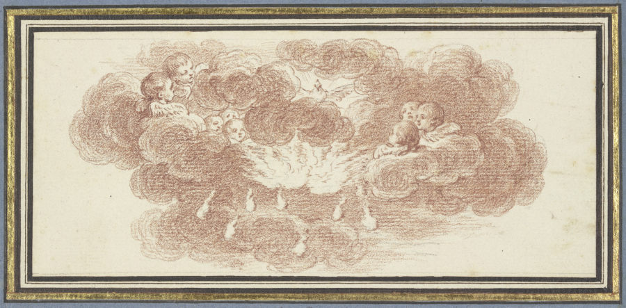 Der Heilige Geist, von Engeln umgeben à Charles-Nicolas Cochin le Jeune