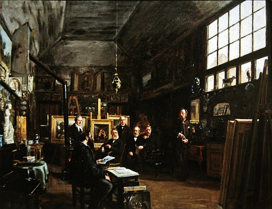 Meeting of the board of the Artesian Society of the Friends of the Arts, after 1874 à Charles Paul Etienne Desavary