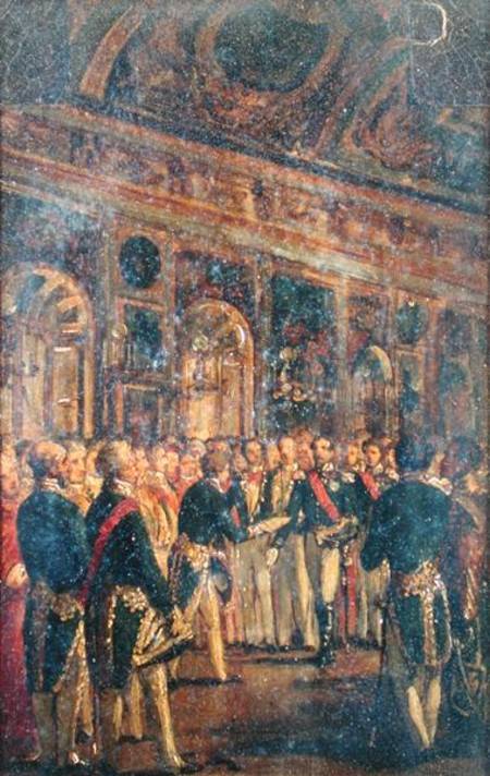 The Senate Presenting Louis Napoleon Bonaparte (1808-73) with the Result of the Plebiscite Proclaimi à Charles-Philippe Lariviere