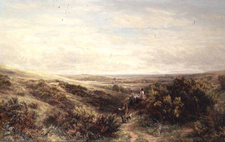 Moorland Landscape with Figures à Charles Thomas Bale