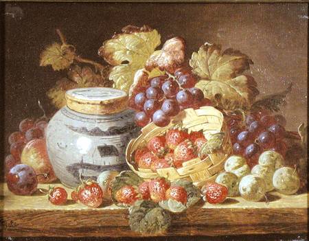 Still Life with Fruit and a Ginger Jar à Charles Thomas Bale