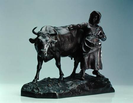 Woman with a Cow à Charles Valton