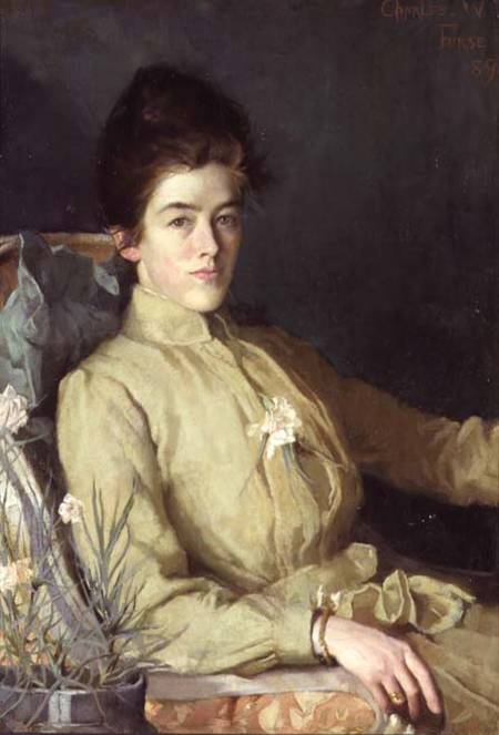 Portrait of a young woman à Charles Wellington Furse