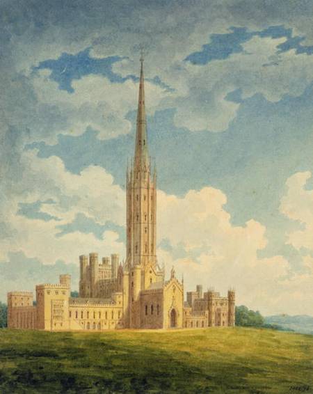 North-west view of Fonthill Abbey à Charles Wild