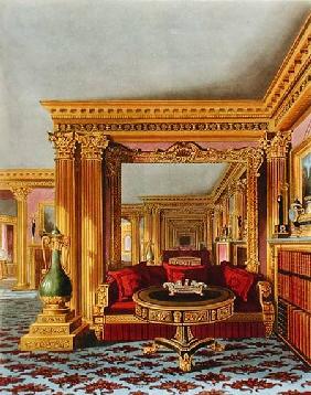 The Alcove in the Golden Drawing Room, Carlton House, from 'The History of the Royal Residences', en