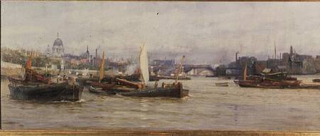 Shipping on the Thames à Charles William Wyllie
