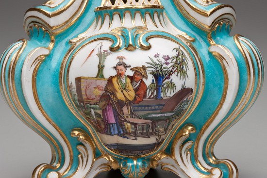 Detail of a Triangular Pot-pourri Vase à Charles Nicolas Dodin