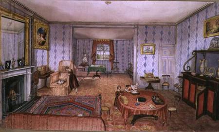 Drawing Room, Clay Hill, f12 from An Album of Interiors à Charlotte Bosanquet