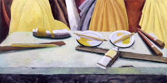 Gamboge Yellow, 2003 (oil on canvas)  à Charlotte  Moore