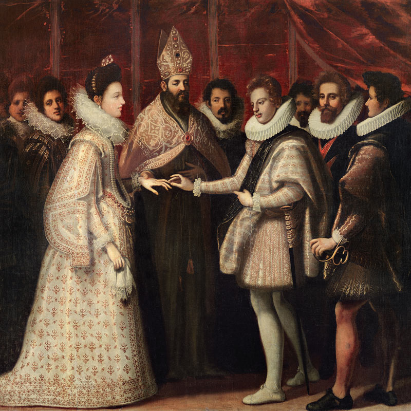 The Marriage of Catherine de Medici (1519-98) and Henri II (1519-59) à Chimenti Jacopo Empoli