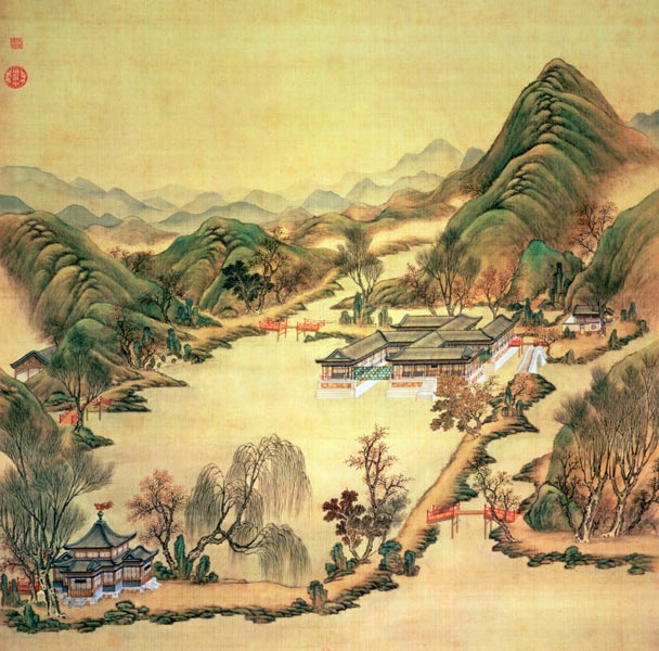 View of the Summer Palace, Peking à Ecole chinoise
