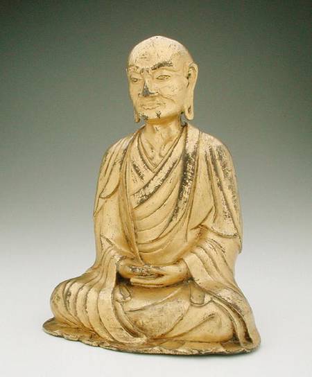 Figure of a seated luohan, Liao dynasty à Ecole chinoise