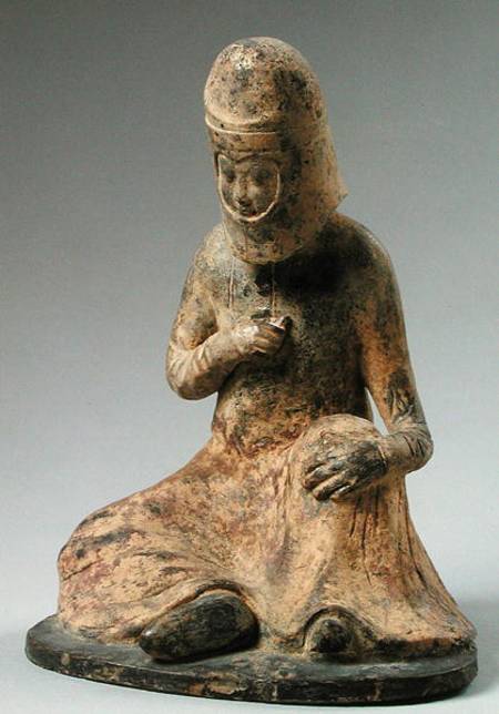 Funerary statuette of a traveller à Ecole chinoise