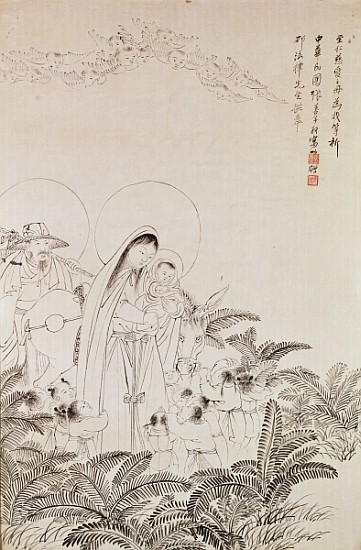 Madonna and Child à Ecole chinoise