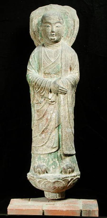 Monk, from Dunhuang, Gansu Province à Ecole chinoise