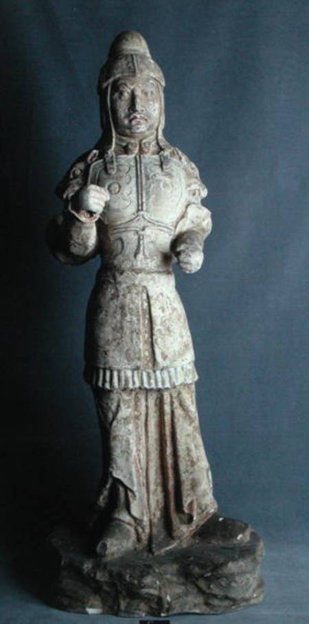 Statuette of a warrior, Tang Dynasty à Ecole chinoise