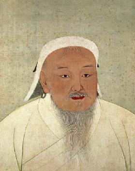 Portrait of Genghis Khan (c.1162-1227), Mongol Khan, founder of the Imperial Dynasty, the Yuan, maki