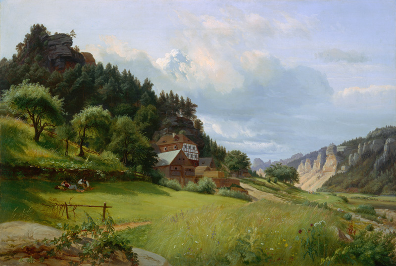 Paysage en Suisse saxonne. à Christian Friedrich Gille