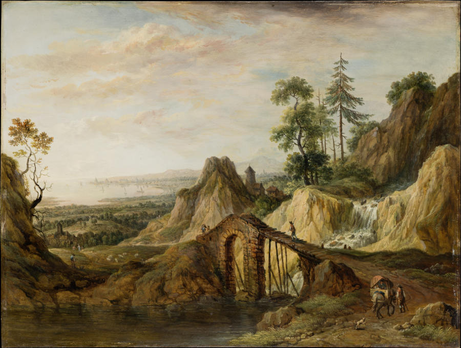 Landscape with a Bridge à Christian Georg Schütz l'Ancien