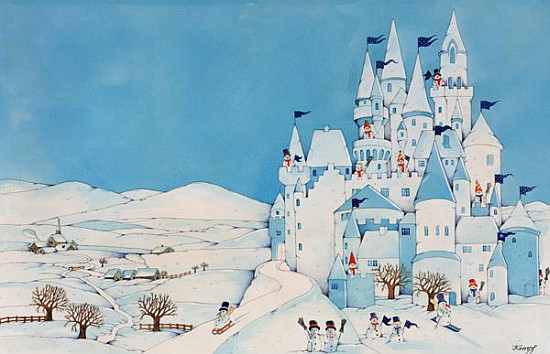 Snowman Castle, 1997 (w/c on paper)  à Christian  Kaempf