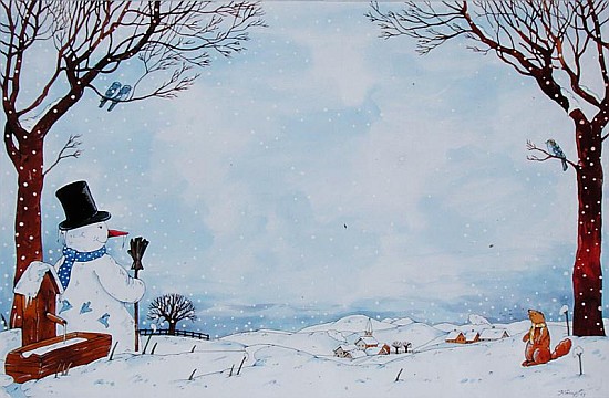 Snowman Under the Tree, 1993 (w/c on paper)  à Christian  Kaempf