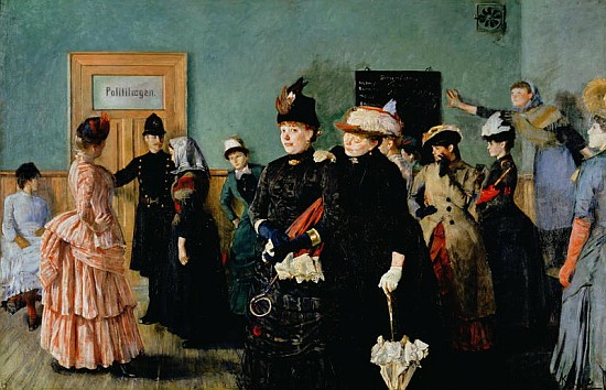 Albertine at the Police Doctor''s waiting room, 1886-87 à Christian Krohg