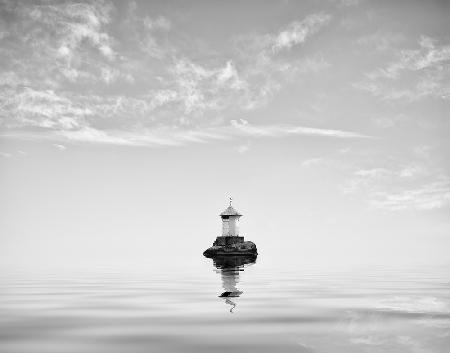 Lighthouse in mist