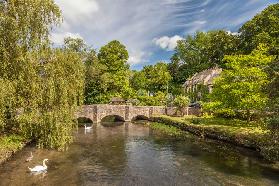 Bibury Bridge in the Cotswolds, England