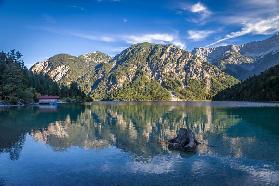 Little Plansee in Tyrol in the evening light